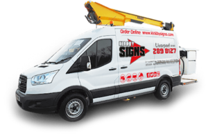Vehicle and retail signs by Kirkby Signs Liverpool