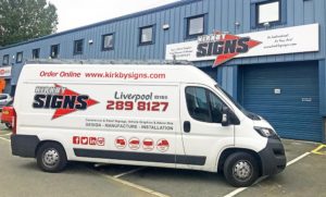 Vehicle and retail signs by Kirkby Signs Liverpool